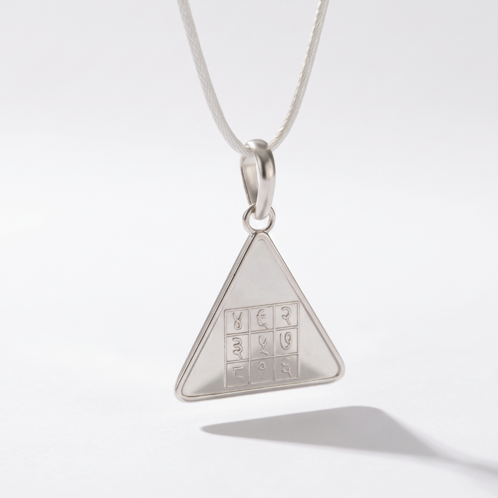 Pyra Yantra Silver Locket Tr Pyra Yantra Silver Locket - Image 1
