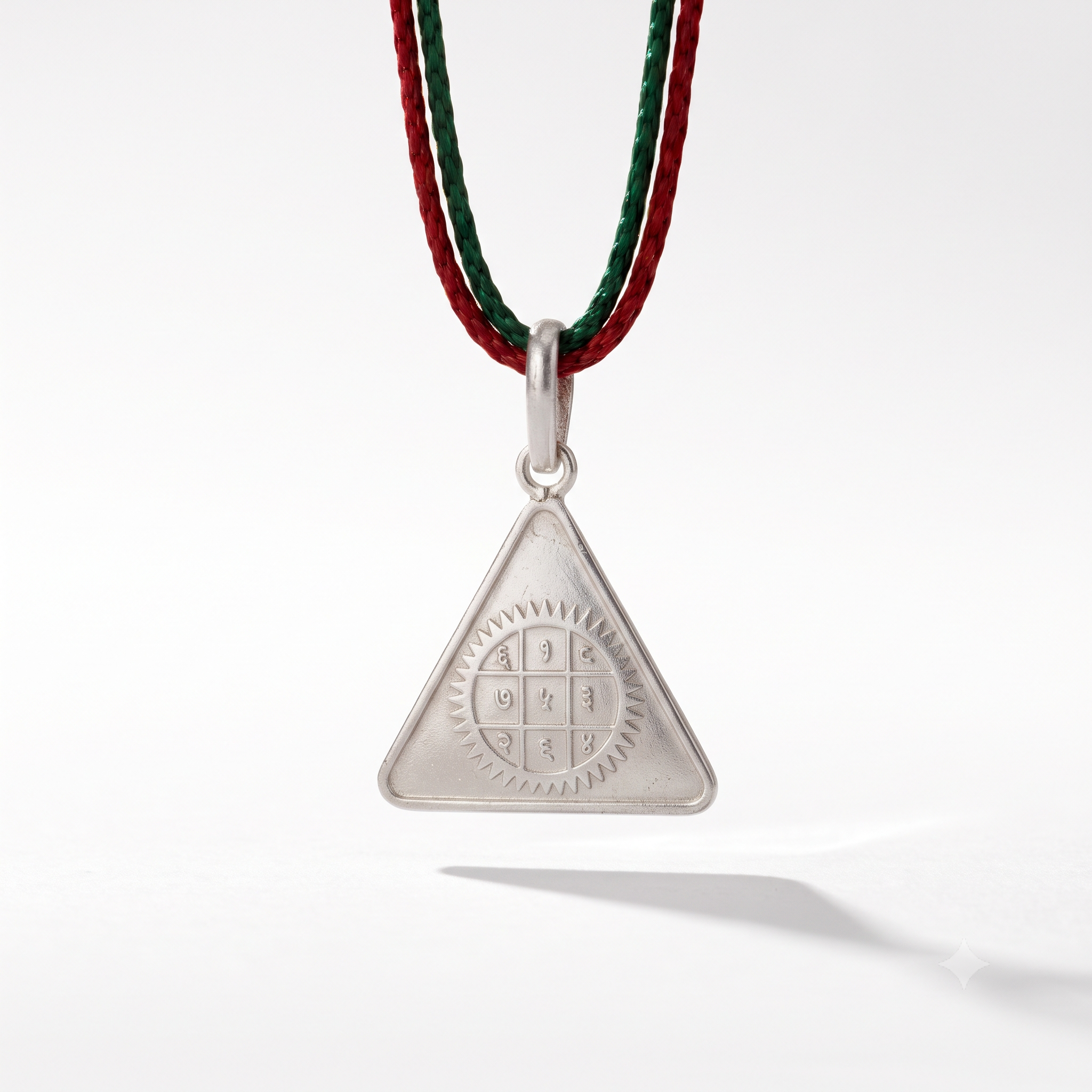 Surya budh White tr 2 Surya Budh Yantra Silver Locket - Image 1