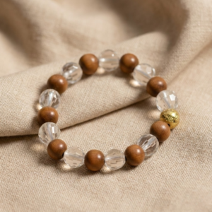 Wood Crystal Bracelet