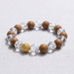 Wood And  Clear Crystal Bracelet (Diamond Cut) - Image 3