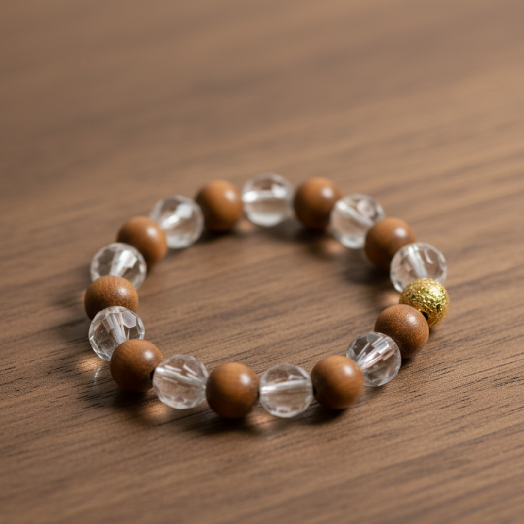 trishakti wood crystal Bracelet