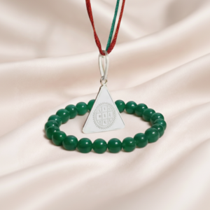 Surya Budh Yantra Locket And Green Jade Bracelet Combo