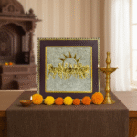 7 Horses on Raw Pyrite Frame