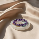 Amethyst Bracelet with Selenite Plate Combo