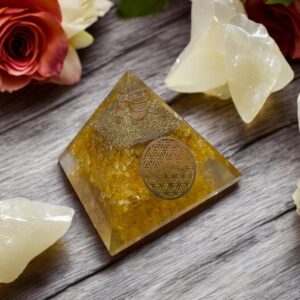 citrine crystal pyramid